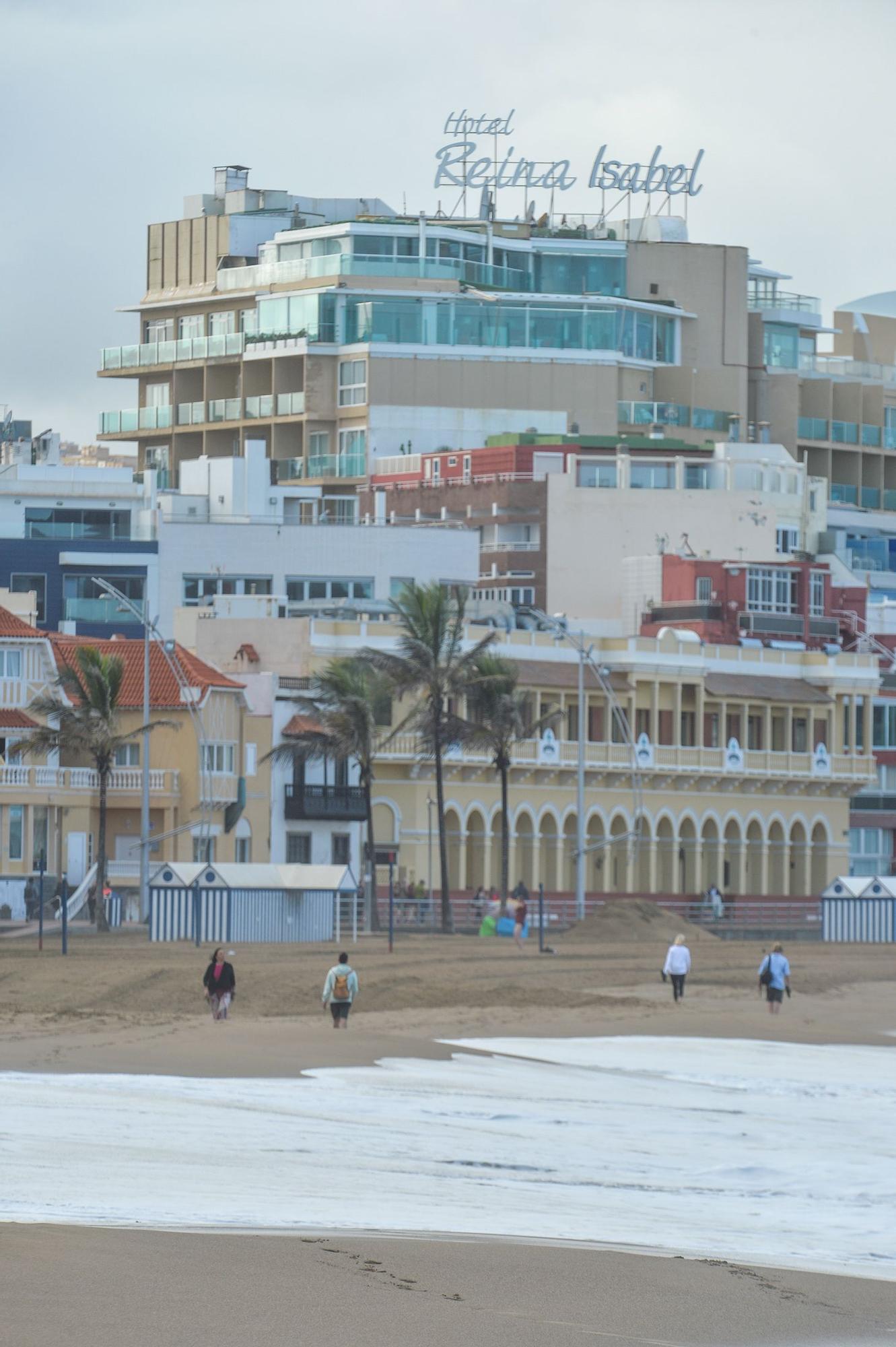 Tiempo en la playa de Las Canteras (2/12/2022)