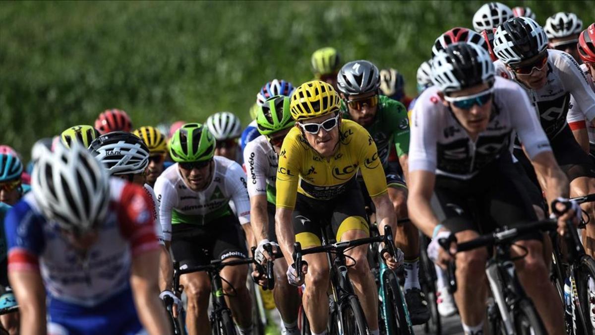 Geraint Thomas, de amarillo, espera conservarse así hasta el final del Tour