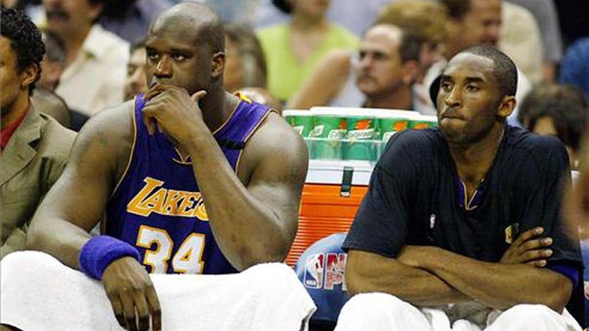 Kobe Bryant y Shaquille O'Neal, estrellas en los Lakers