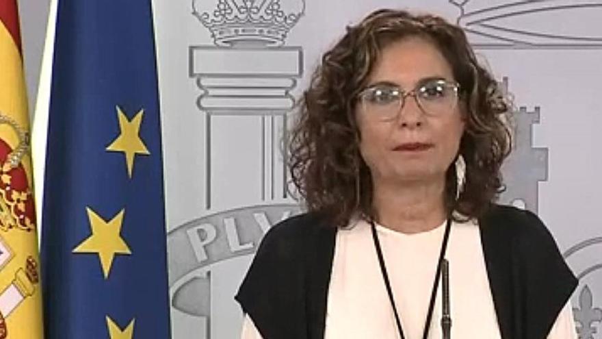 La ministra de Hacienda y portavoz del Ejecutivo, María Jesús Montero.