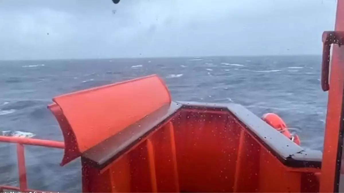 Imagen tomada desde el buque 'Alonso de Chaves', en el área de búsqueda del 'Itoitz'