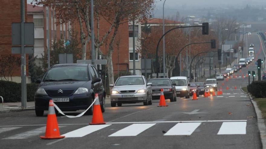 Un paso de cebra repintado en la avenida de Cardenal Cisneros.