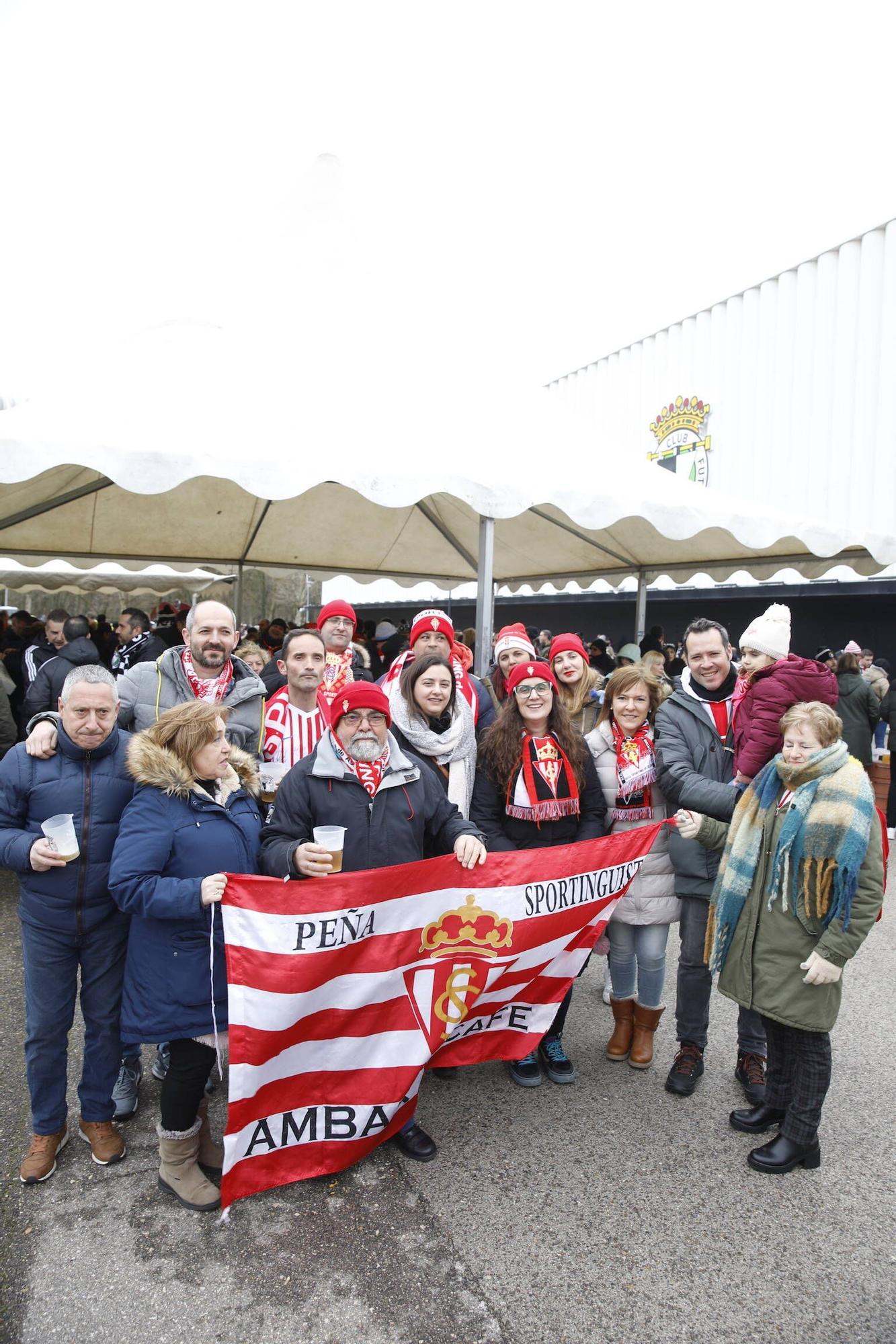 LA PREVIA DEL SPORTING EN IMÁGENES: la Mareona se hace notar en Burgos