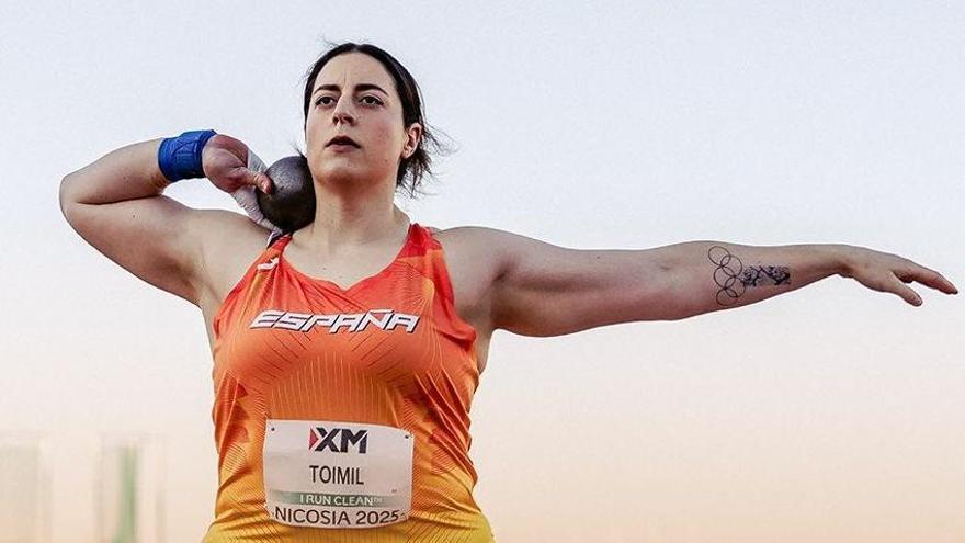 Belén Toimil en la Copa de Europa de lanzamientos.