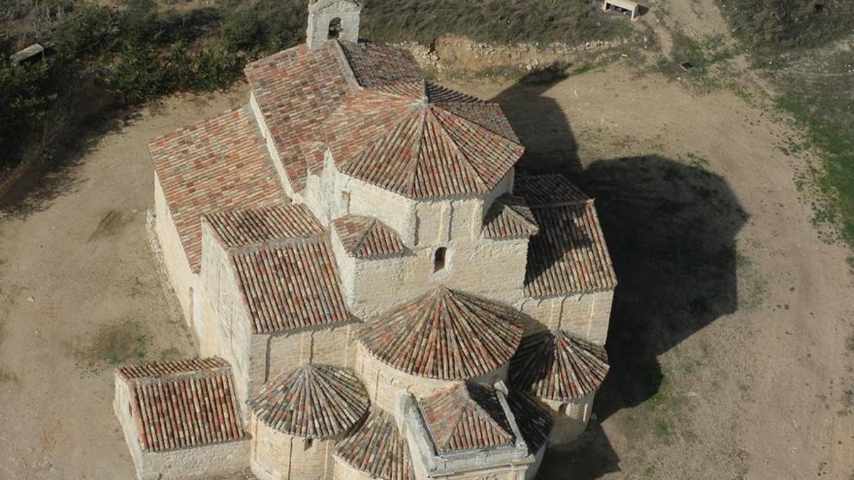 Imagen aérea de la bella ermita de Nuestra Señora de la Anunciada.