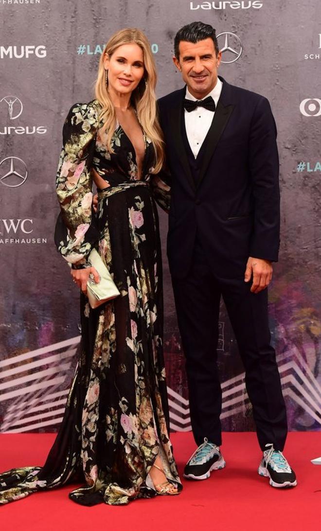 Luis Figo and su esposa Helene Svedin en la Gala de los Premios Laureus celebrada en el Verti Music Hall en Berlin.
