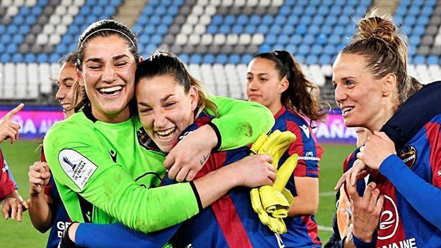 El Levante UD celebra el pase a la final de la Supercopa de España