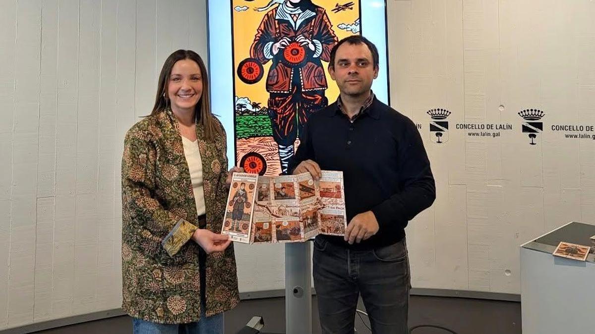 Begoña Blanco e Inacio Vilariño, co cómic sobre o aviador Loriga.