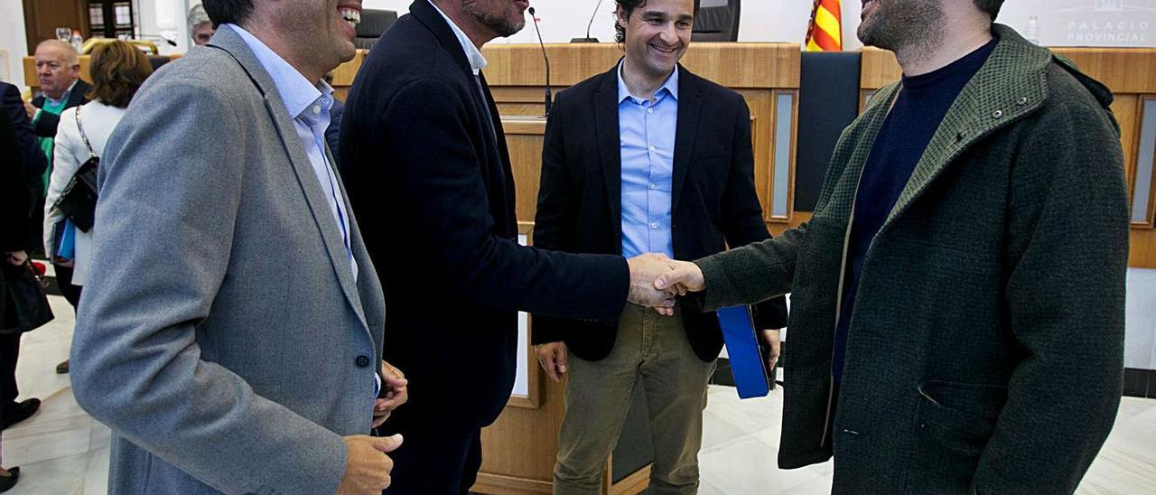 Carlos Mazón, Javier Gutiérrez, Eduardo Dolón y Gerard Fullana, en imagen de archivo.