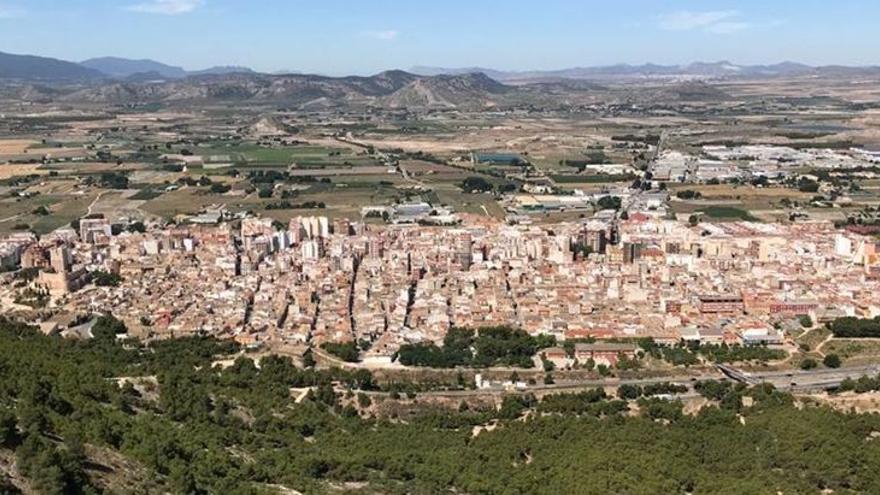 Panorámica de Villena desde la sierra de la Villa.