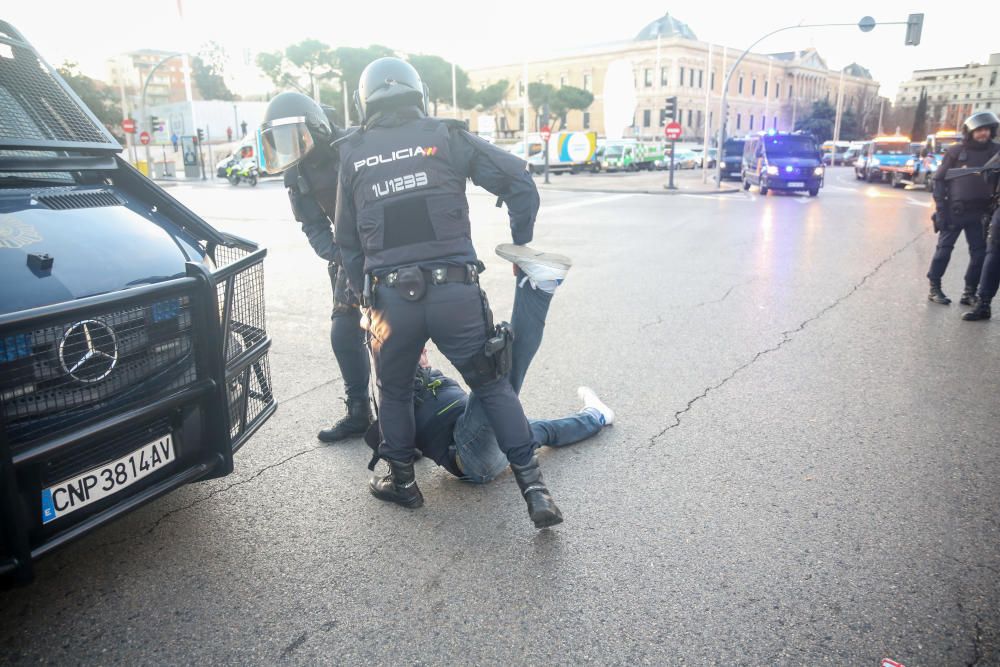 Protestas de taxistas en Madrid