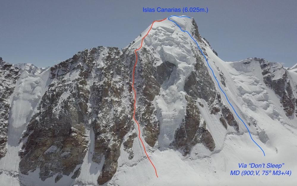 Juan Diego Amador llega a la cumbre Pico Islas Canarias, en el Himalaya