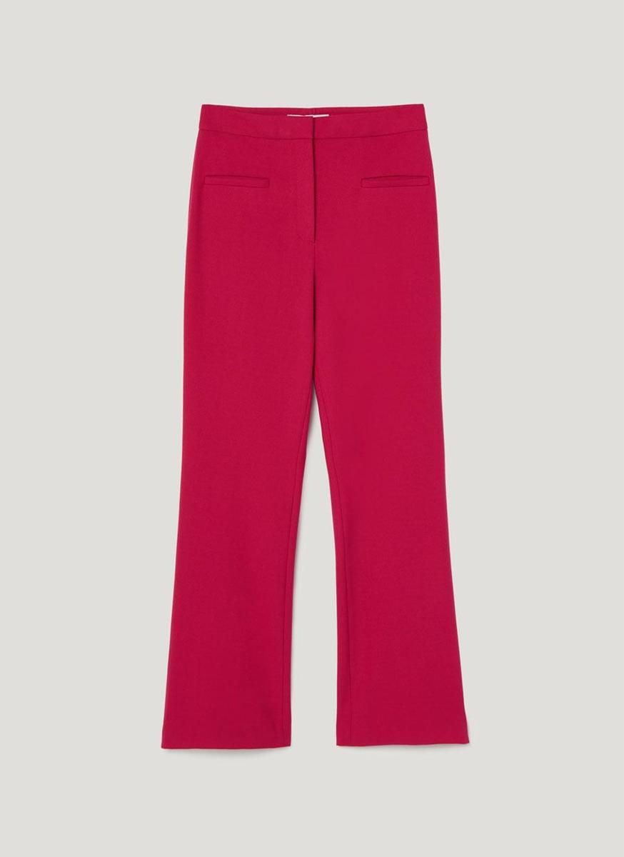 Prendas en rosa y rojo para la primavera: pantalones acampanados de Uterqüe