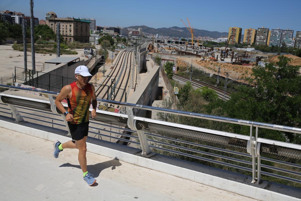 Obras del AVE en la Sagrera, en Barcelona.