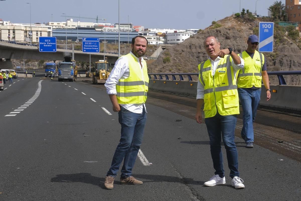 Comienzan las obras en la Circunvalación de Las Palmas de Gran Canaria (GC-3), en el tramo que atraviesa el barranco Guiniguada