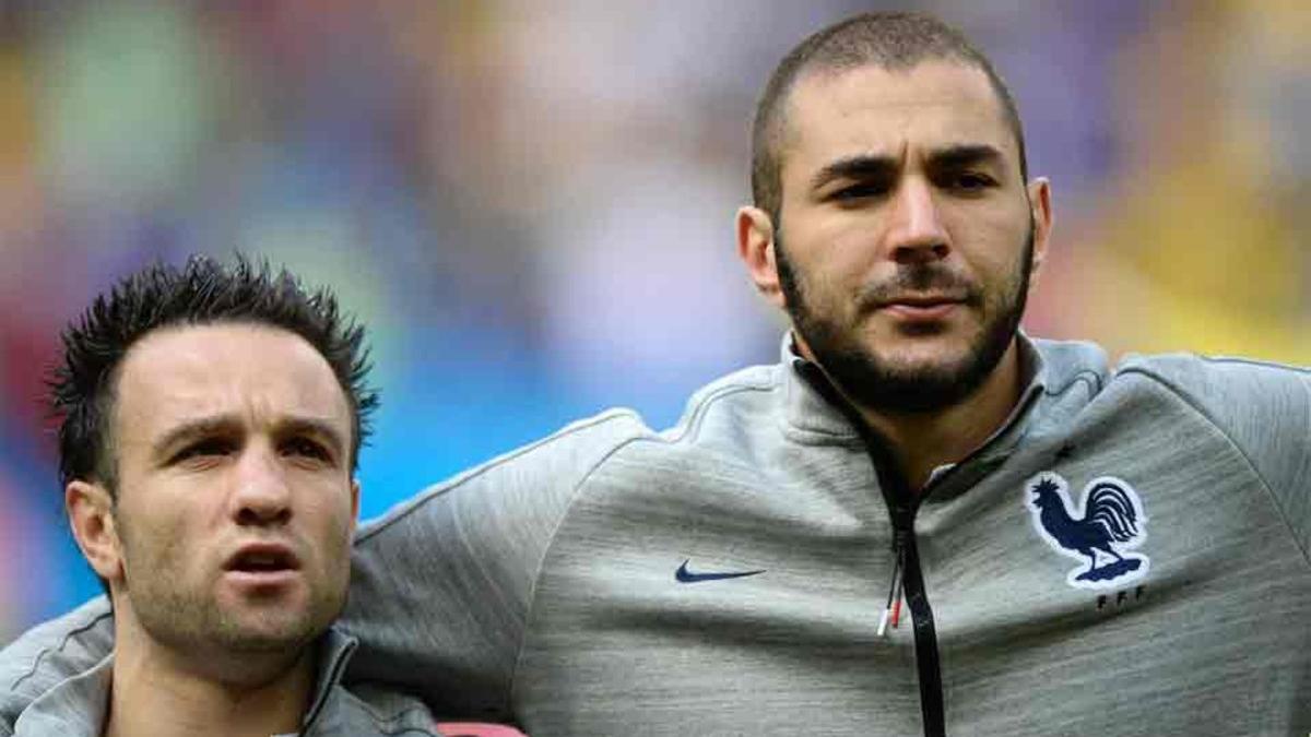 Benzema, junto a Mathieu Valbuena