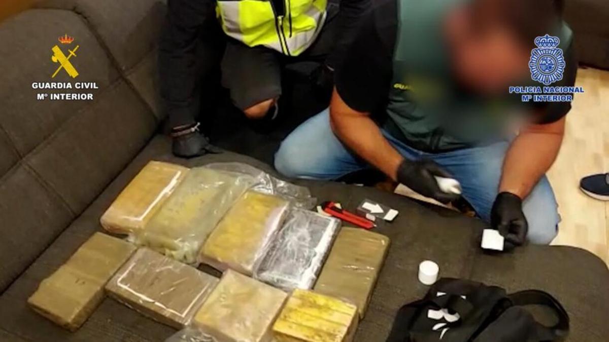 Intervención de cocaína en el marco de la operación policial en Canarias.