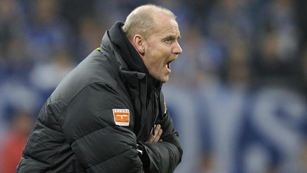 Thomas Schaaf, durante un encuentro de la Bundesliga