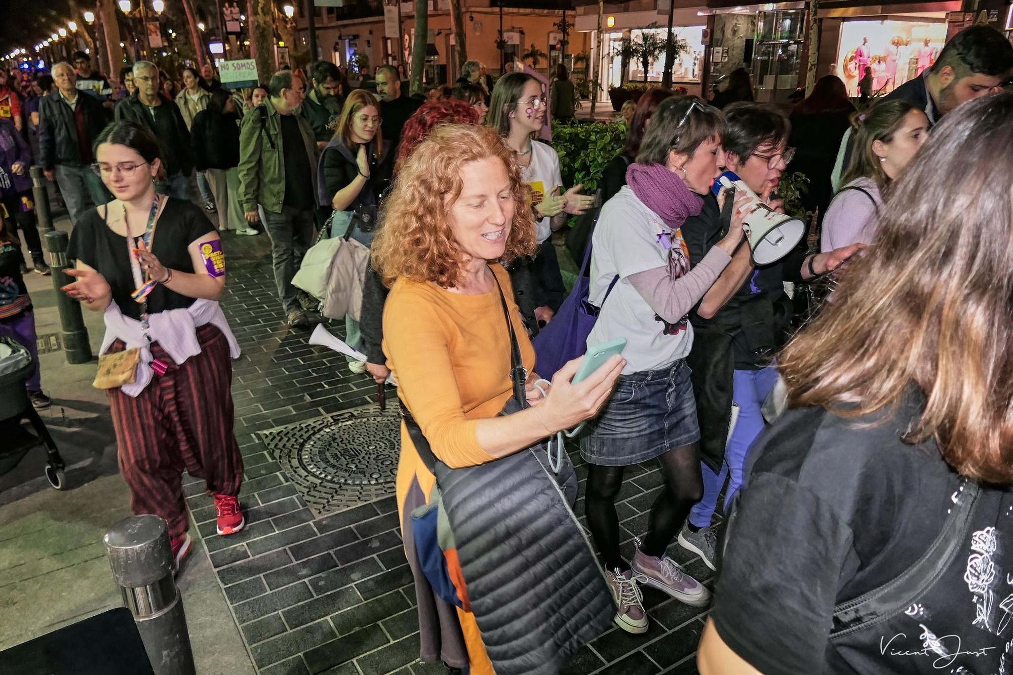 La manifestación feminista del 8M en Gandia