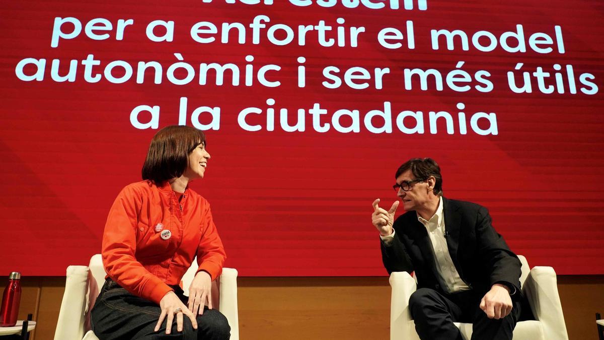 Morant e Illa, este viernes en el Congreso del PSPV.