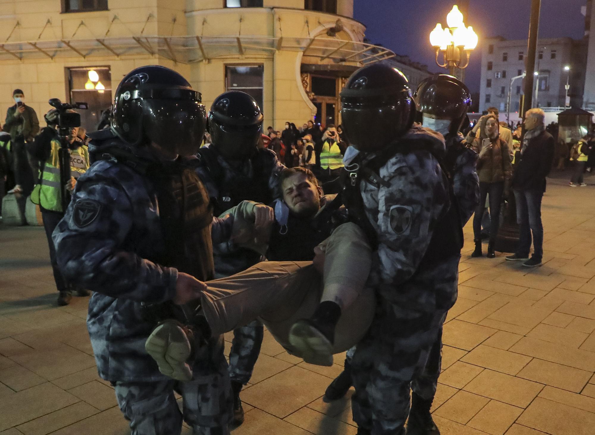 Protestas en Moscú contra la movilización para la guerra de Ucrania decretada por Putin