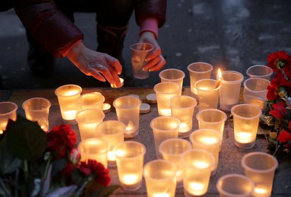 Homenaje a las víctimas de San Petersburgo