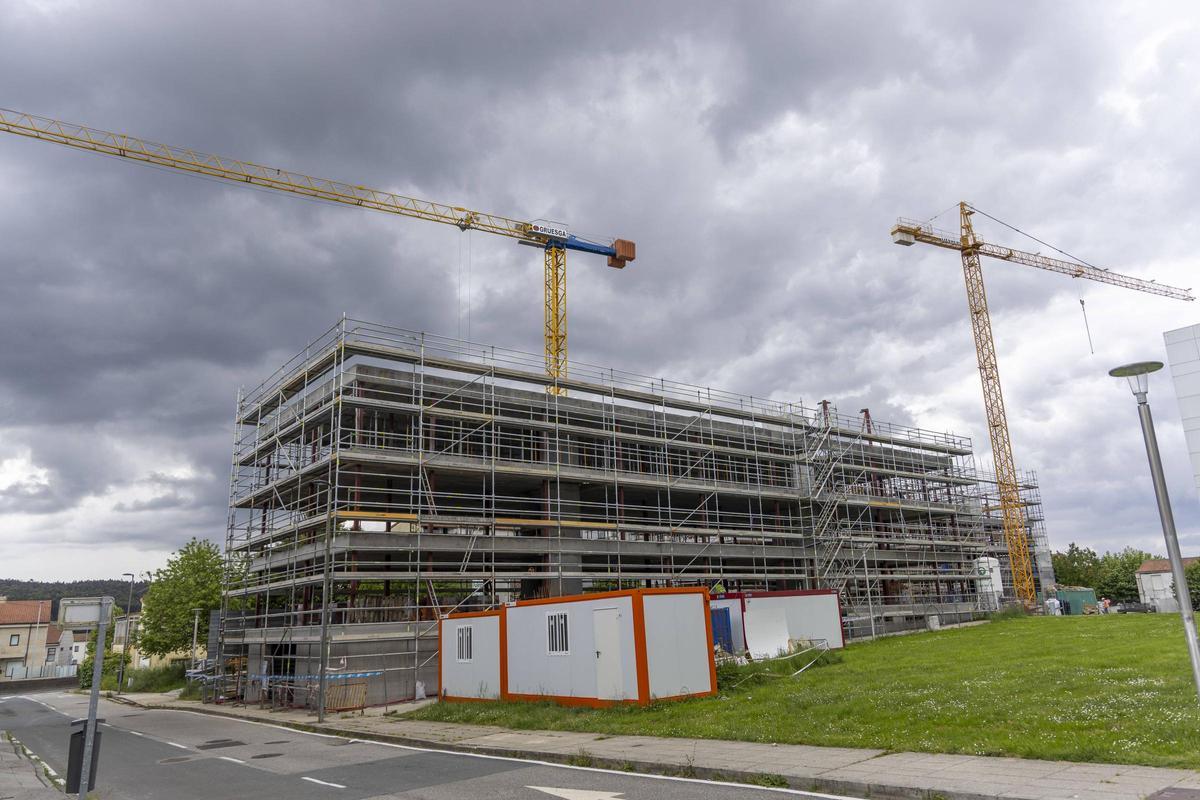 El edificio de la rúa Virxe Branca en obras está previsto para el primer trimestre de 2026