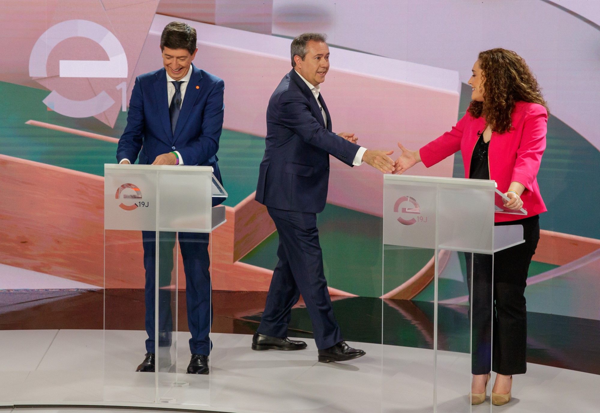 El debate decisivo del 19J en Canal Sur TV, en imágenes