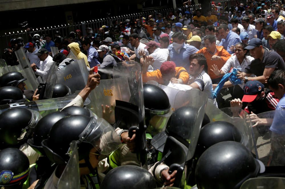 Incidentes en la marcha opositora en Venezuela