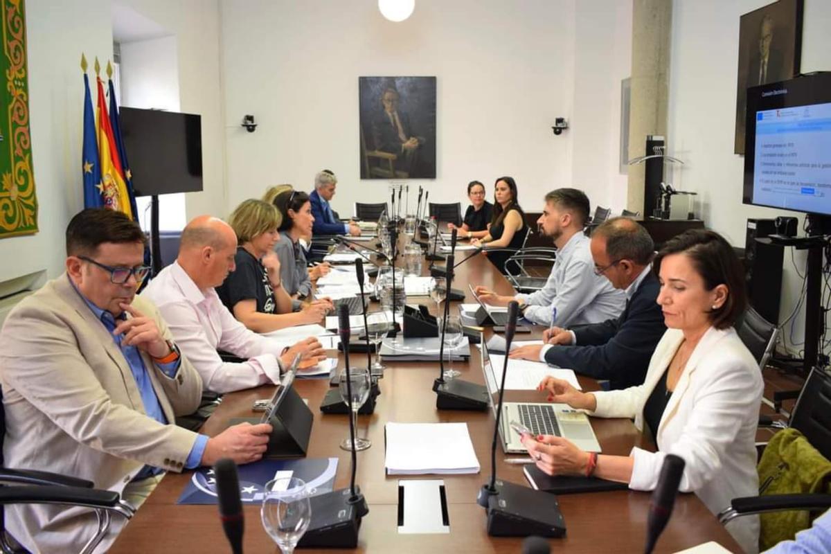 Dimás Vázquez, a la izquierda, durante ls reunión de la FEMV mantenida en Madrid