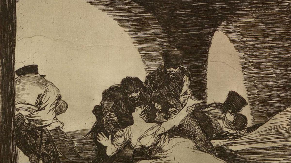 La exposición "Os desastres da guerra. O corpo das mulleres como arma de guerra"