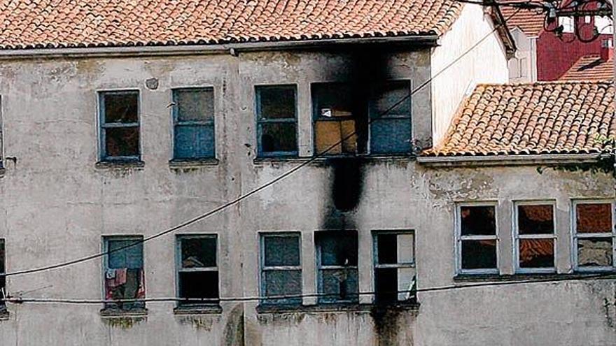 Inmediaciones de la vivienda familiar en la que fue detenido.