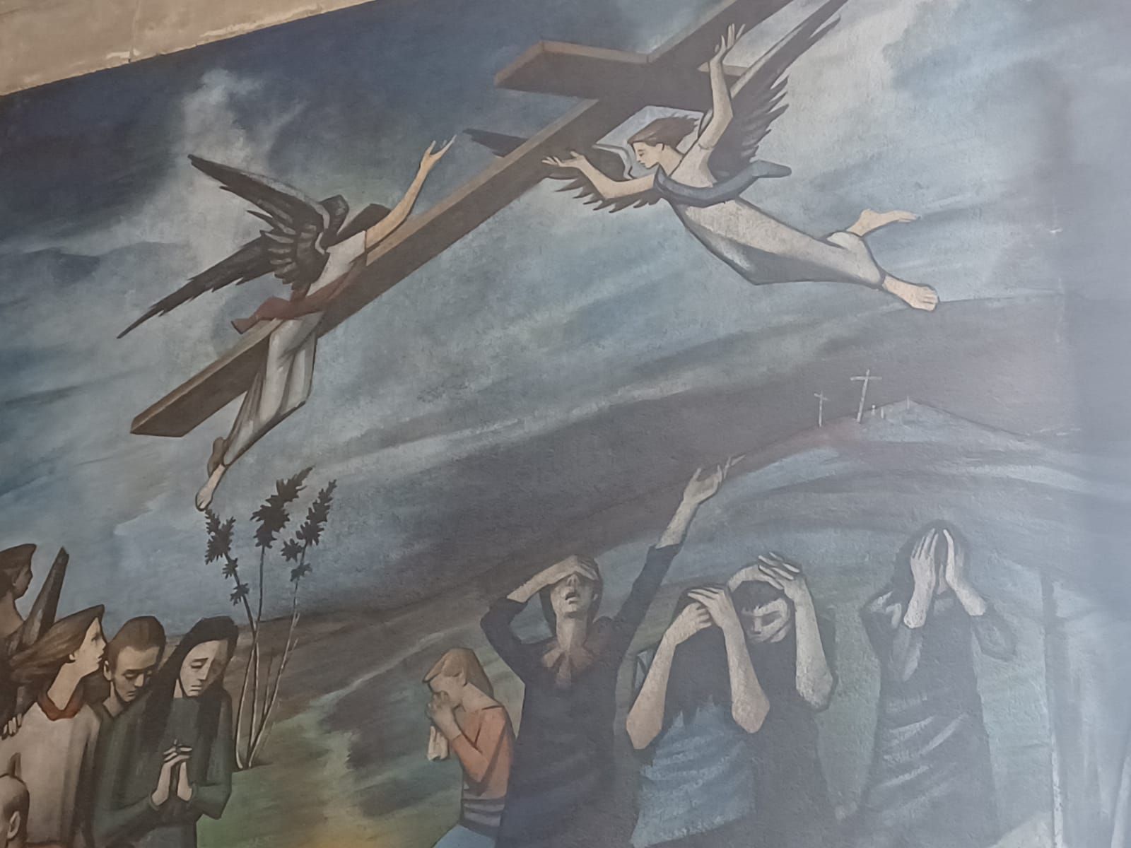Los otros murales de Siero: la impresionante obra de Casimiro Baragaña en la iglesia de la Pola
