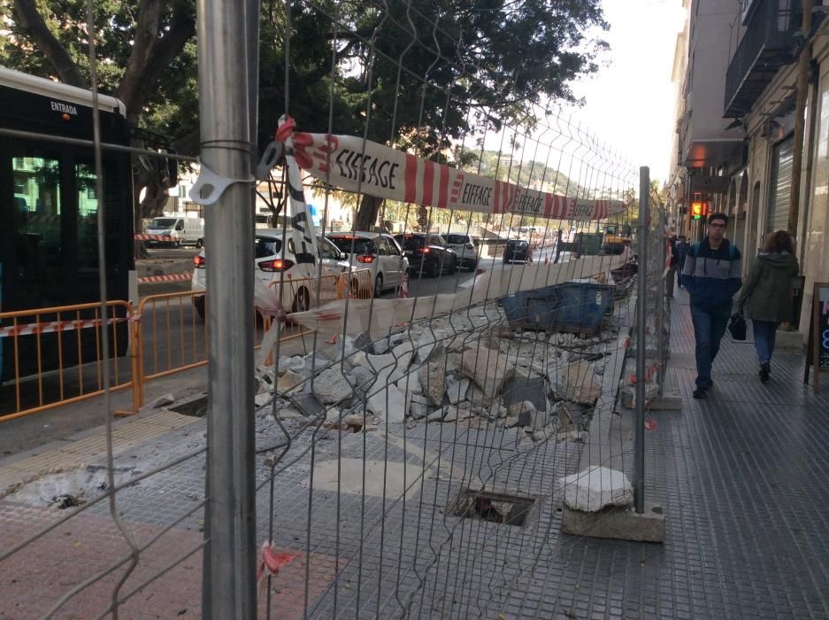 Obras en la Alameda Principal