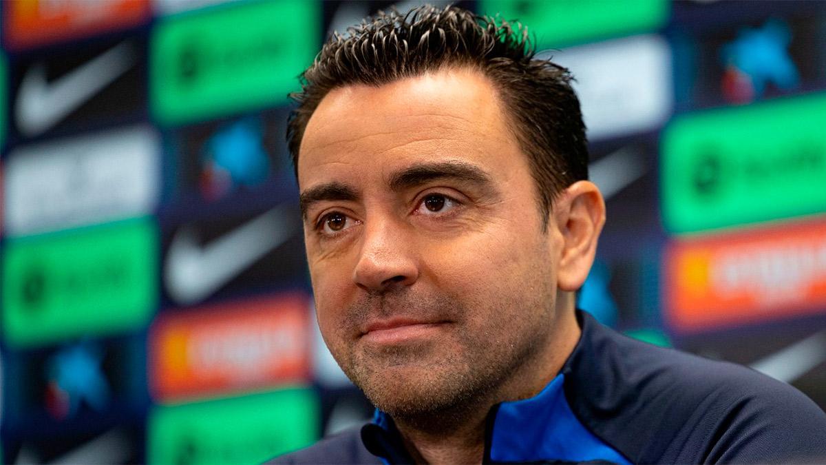 Xavi, en rueda de prensa