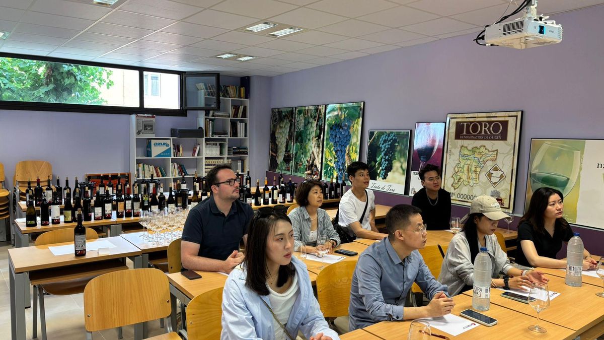 Los sumilleres chinos, durante su visita al Consejo Regulador de la DO Toro.