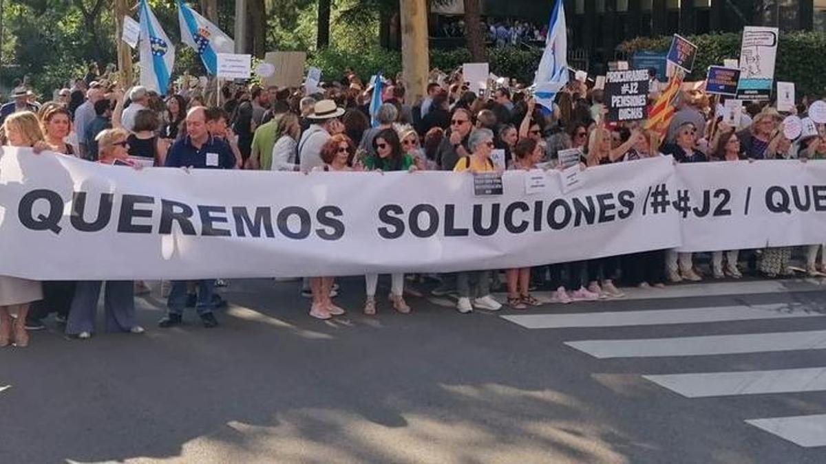 Manifestación de los abogados mutualistas en Andalucía.