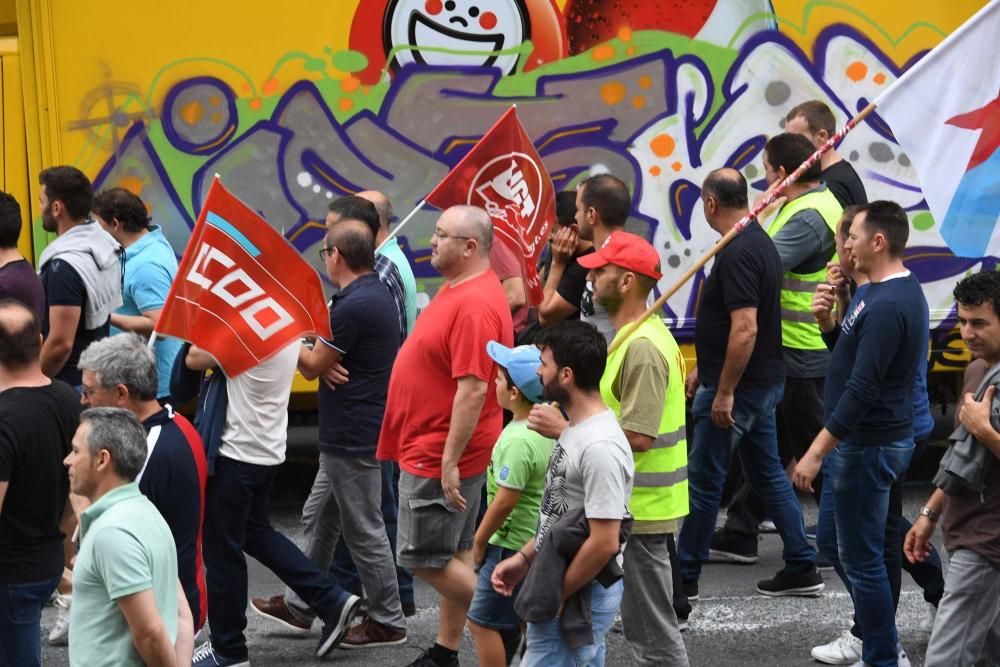 La protesta cortó el tráfico en el centro de la ciudad y provocó grandes retenciones de vehículos.