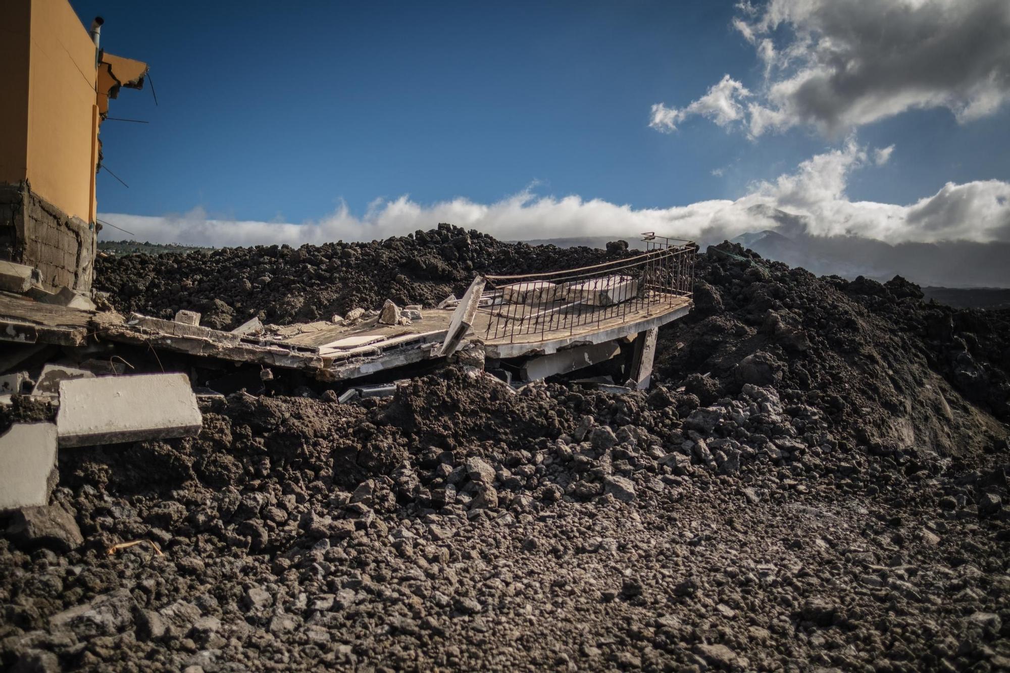 Retirada de la lava del volcán de La Palma