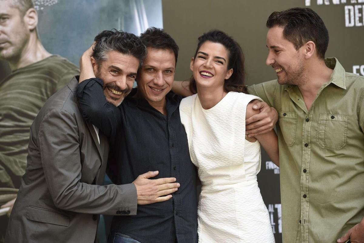 Clara Lago con Rodrigo Grande, Leonardo Sbaraglia y Pablo Echarri