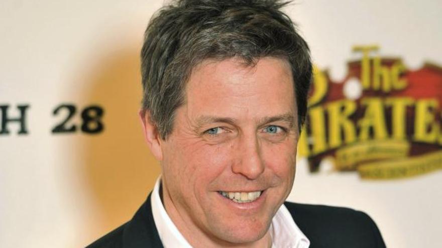 Hugh Grant durante la presentación de &#039;Piratas&#039; en Londres.