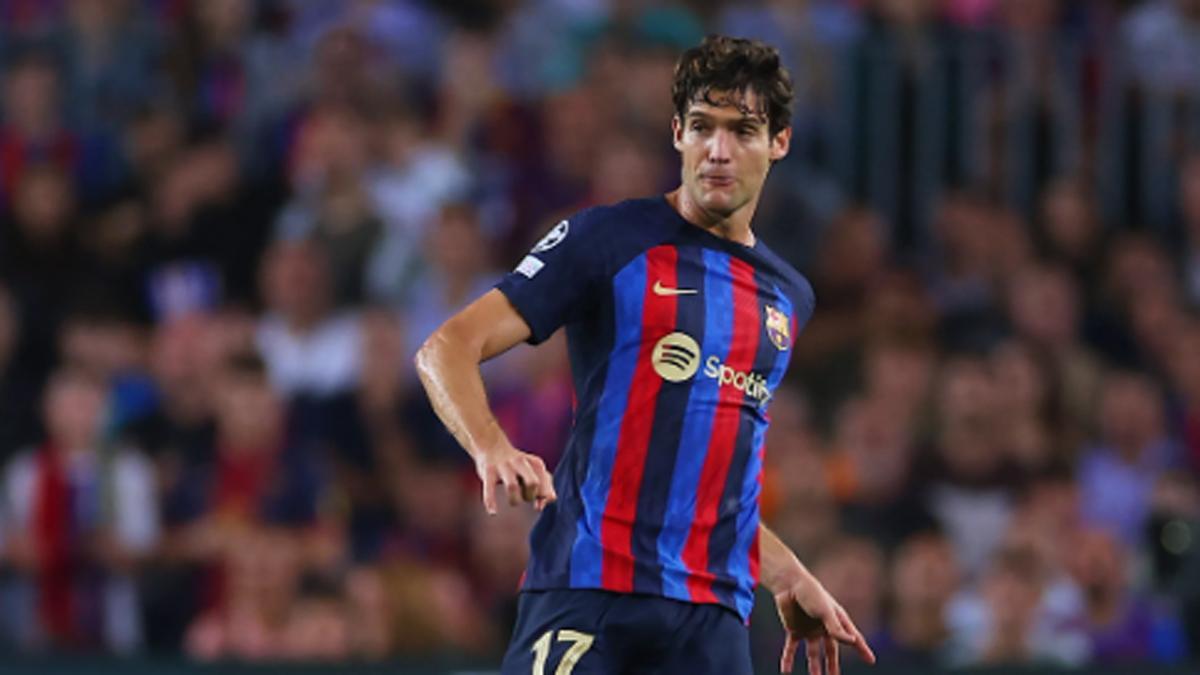 Marcos Alonso, con el Barça