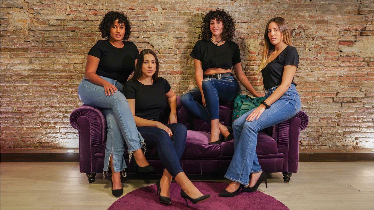 De izquierda a derecha, Milú Nascimento, Yaiza Gutiérrez, Lucía Herrero y Ana Coca, modelos ’curvy’.