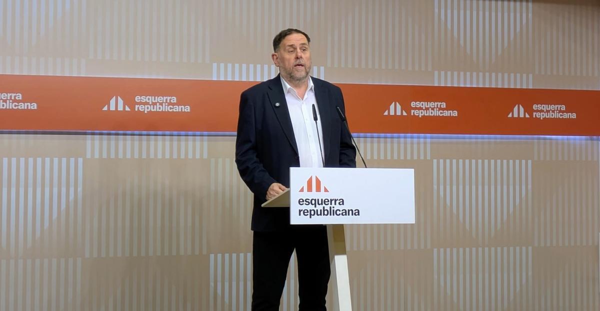 El presidente de ERC, Oriol Junqueras.
