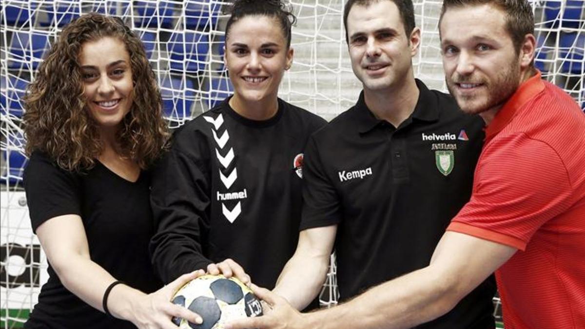 Víctor Tomás, Miguel Goñi, Naiara Egozkue y Marta López, los capitanes de los cuatro finalistas