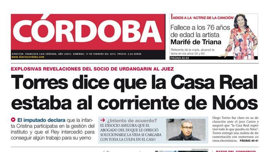 La portada de CÓRDOBA