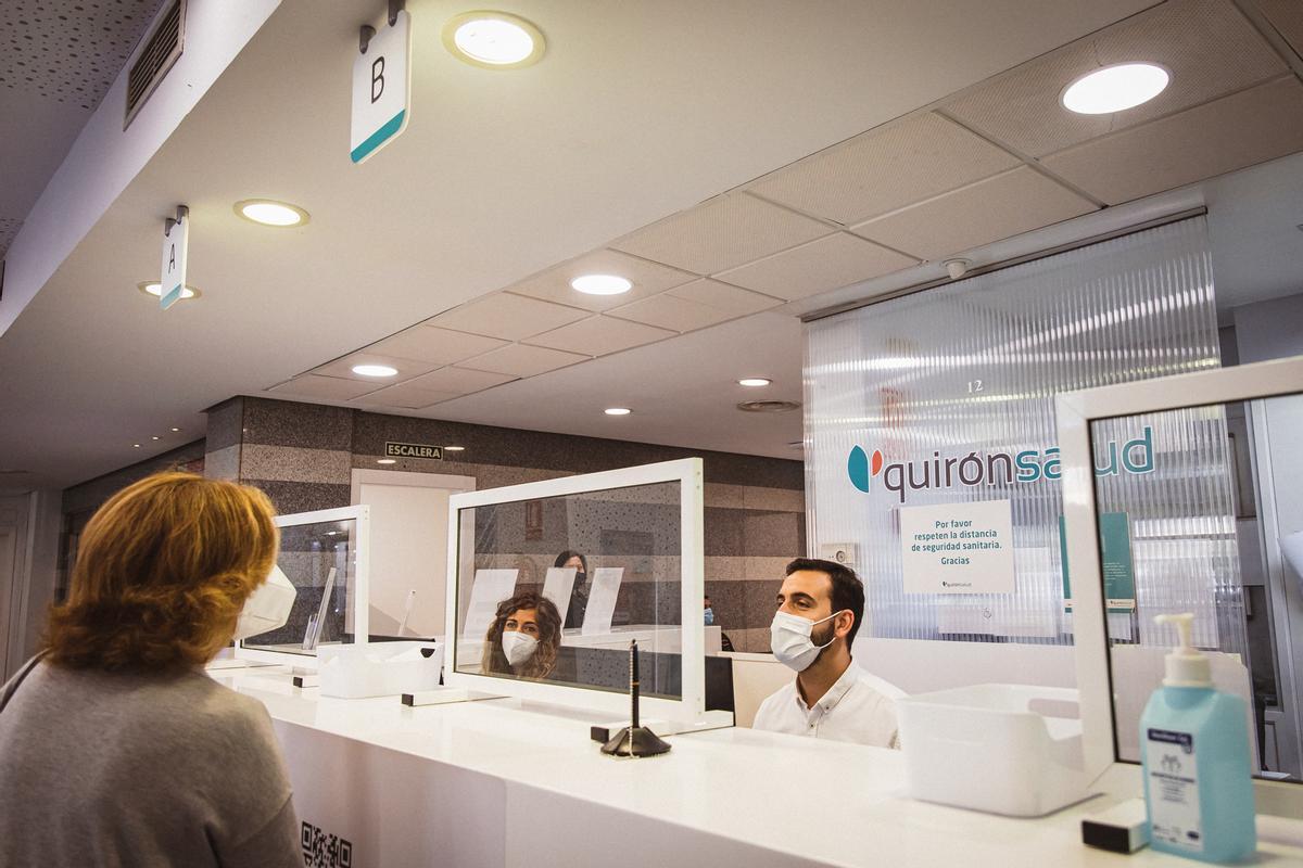 Zona de atención al paciente en Hospital Quirónsalud Clideba.