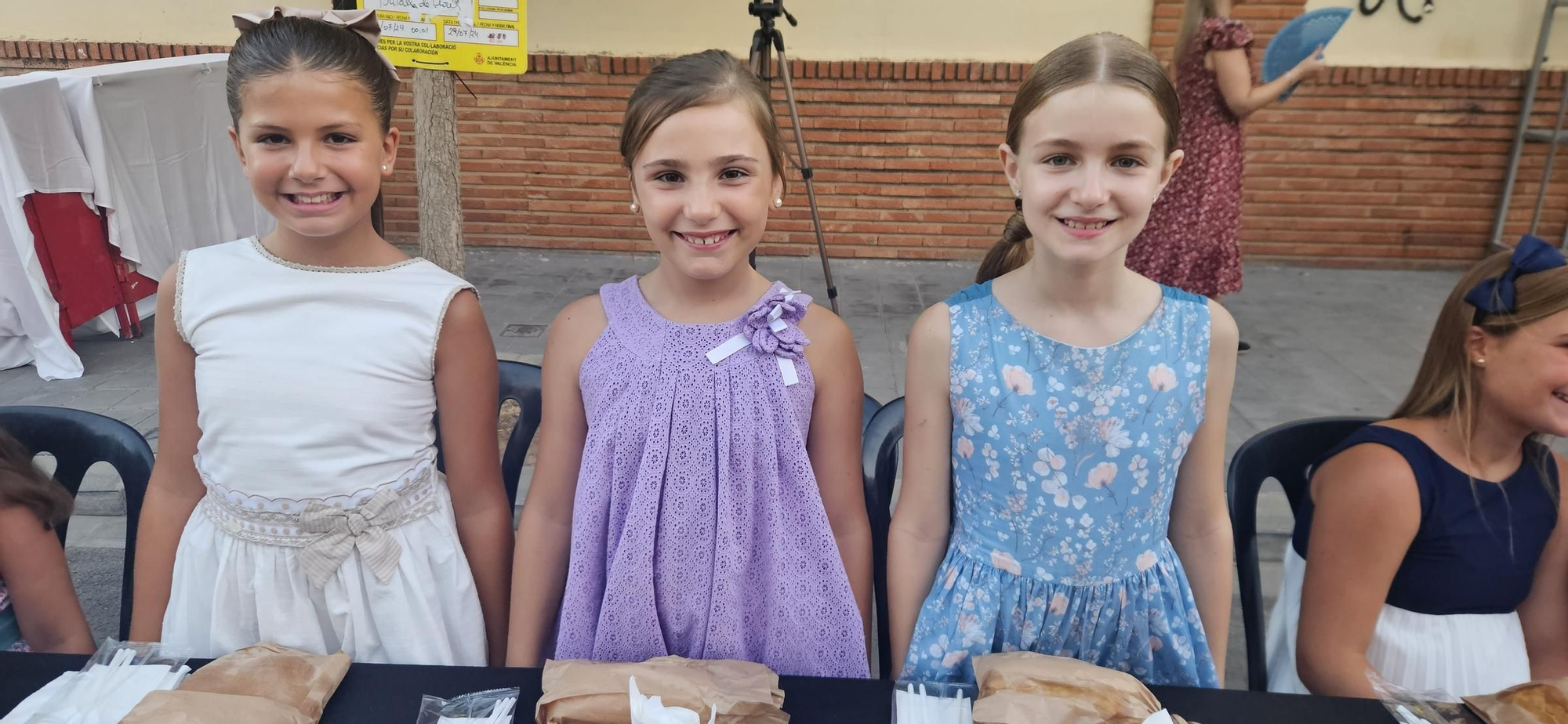 Candidatas a Fallera Mayor Infantil de València 2025 en la "punxà"