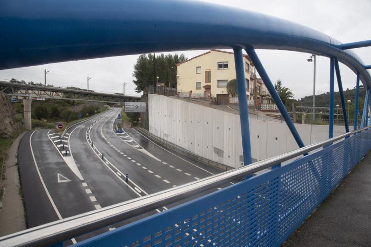 Final de la trama urbana de la C-55 a Monistrol per la part nord