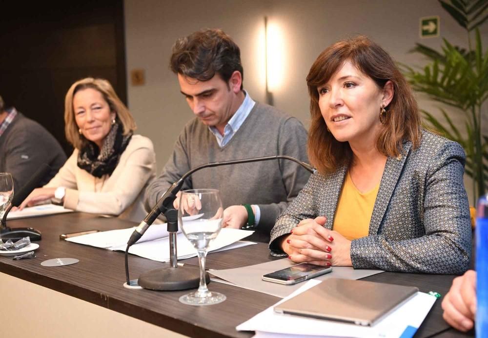 La dirección provincial del PP reunida en A Coruña